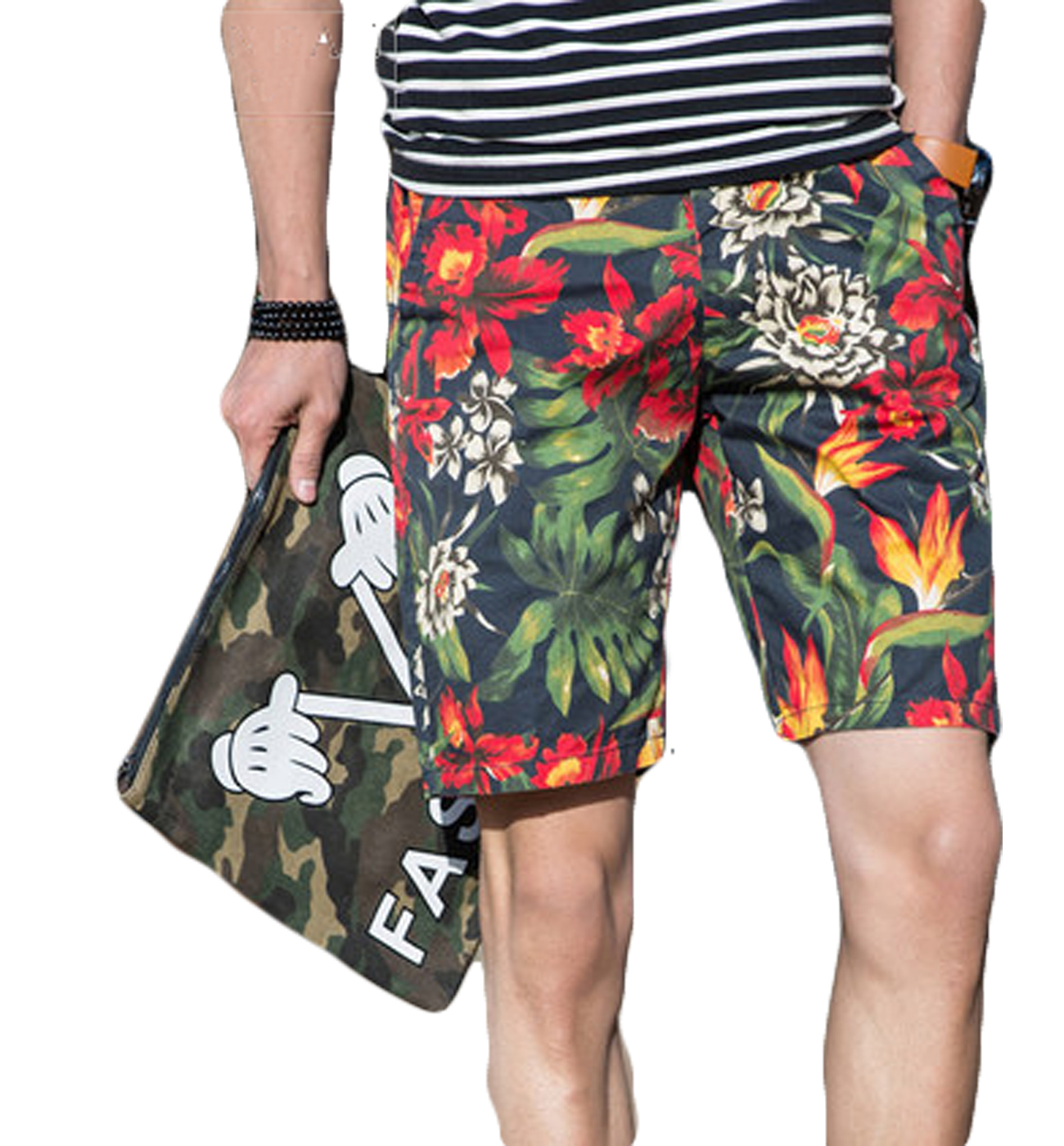 2023 Brasileiro floresta luxo mens multicolor casual shorts | PILAEO